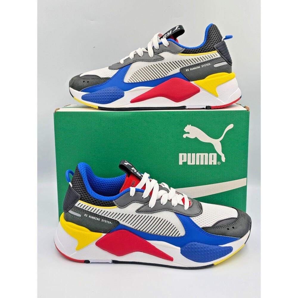 PUMA RS X Toys White Royal Red Yellow Mens 10 Womens 11.5 NIB 369449 02